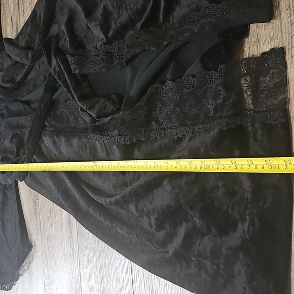 Christian Dior Vintage 80s 90s Lace Trim Robe - Picture 6 of 13